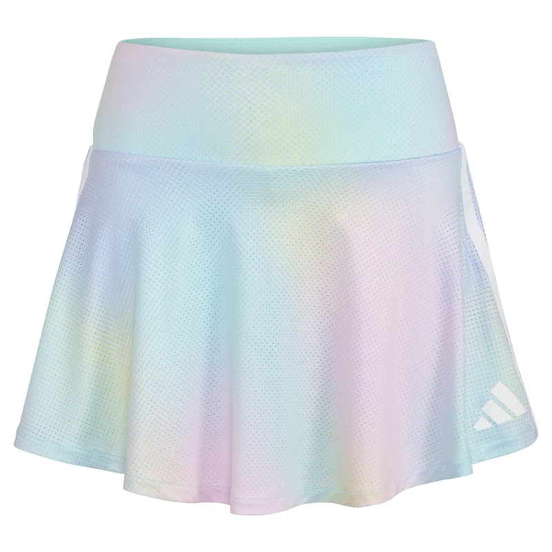 adidas Girls' AOP 3S Rainbow Gradient Flounce Skort
