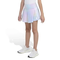adidas Girls' AOP 3S Rainbow Gradient Flounce Skort