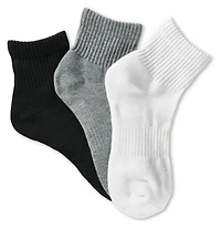 BCG Unisex Solids Quarter Socks 3 Pack