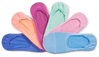 BCG Women's Footie Bright Solids 6 Pack