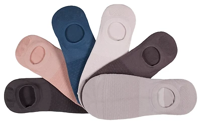 BCG Women's High Vamp Ombre Dot Footie Socks 6 Pack