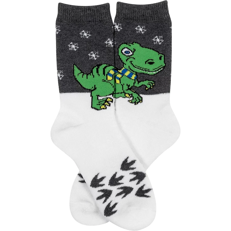 Magellan Boys Dino Snow Camo Crew Sock 3 Pack