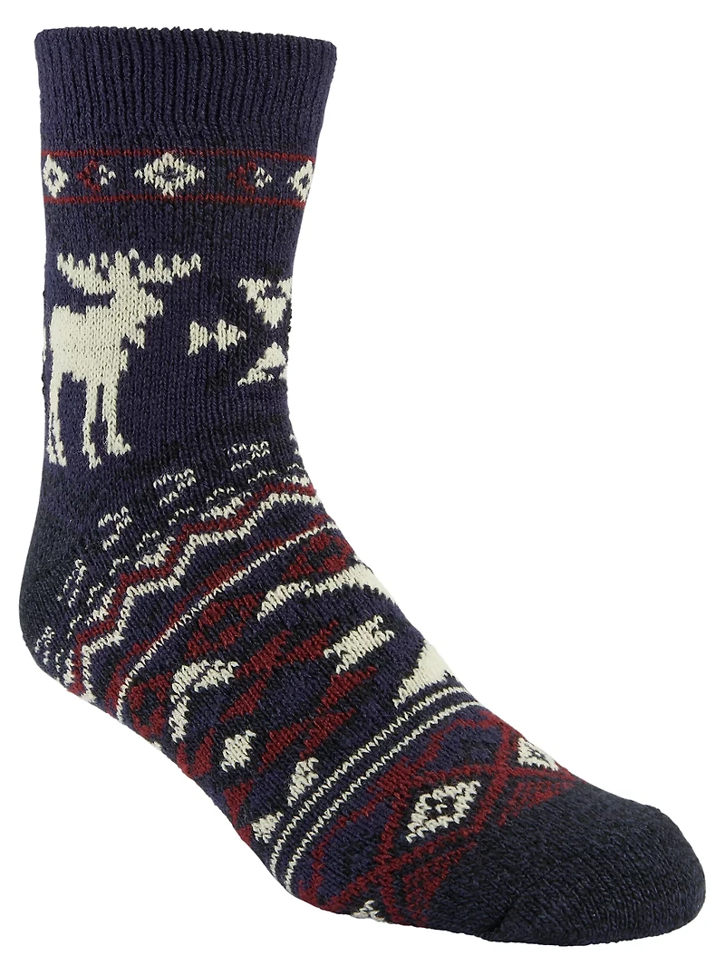 Magellan Men's Aztec Moose Lodge Crew Socks
