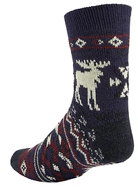 Magellan Men's Aztec Moose Lodge Crew Socks
