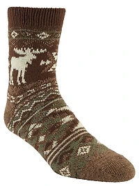 Magellan Men's Aztec Moose Lodge Crew Socks