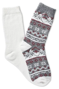 Magellan Outdoors Women's Fair Enough Crew Socks 2 Pack