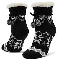 Magellan Outdoors Women's Foldover Snowflake Stripes Low Cut Socks