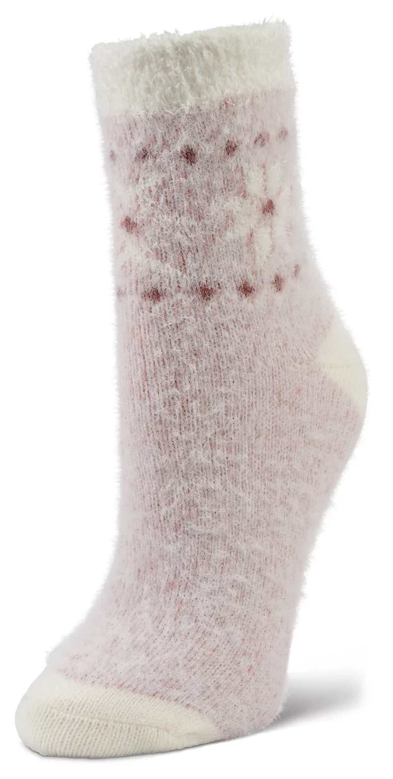 Magellan Outdoors Women's Mink Snowflake Crew Socks