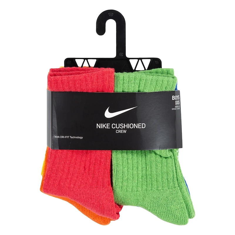 Nike Kids' Dri-Fit Performance Crew Socks 6 Pack