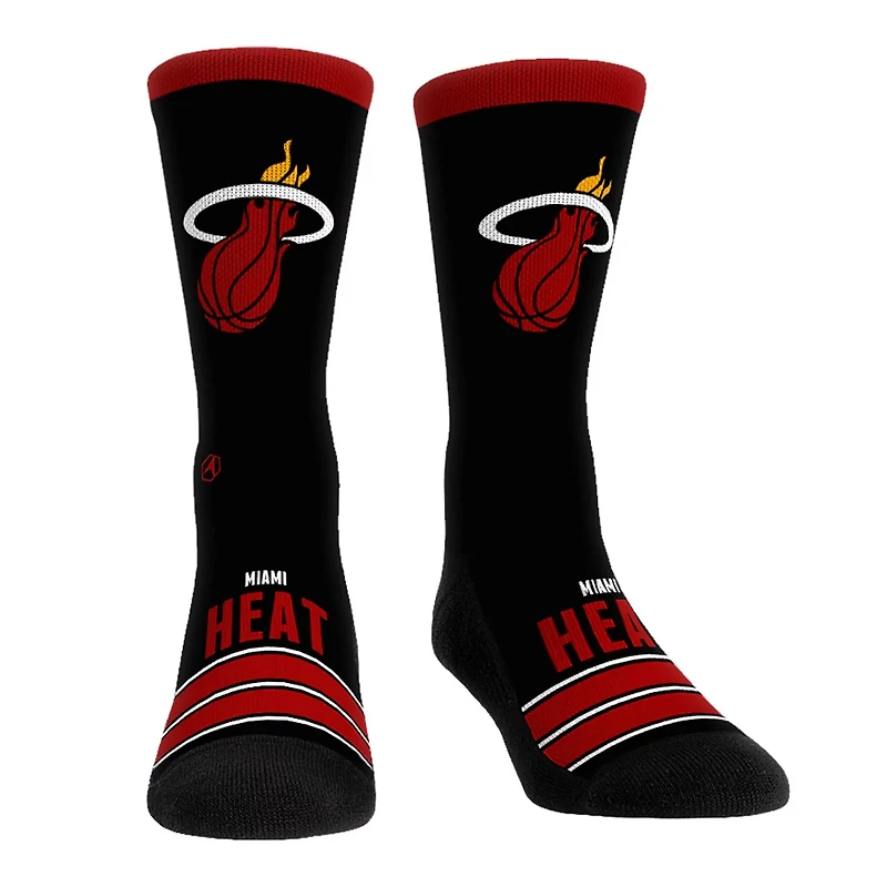 Unisex Rock Em Socks Miami Heat Gametime Stripe Crew