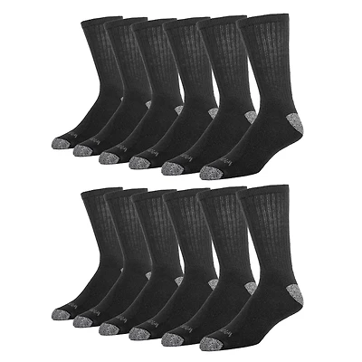 Wrangler Men's Ultra Dry P12 Crew Socks 12 Pack