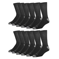 Wrangler Men's Ultra Dry P12 Crew Socks 12 Pack