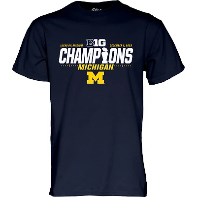 84 Michigan Wolverines 2023 Big Ten Football Conference Champions Locker Room T-Shirt