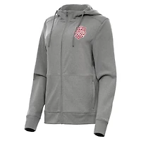Antigua Heather Indiana Hoosiers College Football Playoff 2025 National Champions Seeker Full-Zip Hooded Jacket