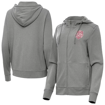 Antigua Heather Indiana Hoosiers College Football Playoff 2025 National Champions Seeker Full-Zip Hooded Jacket