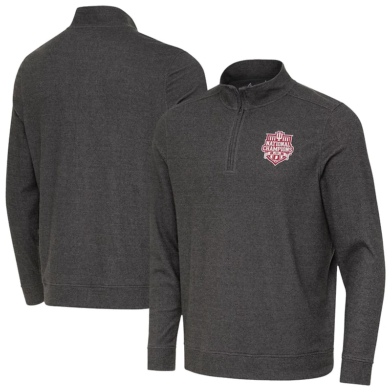 Antigua Indiana Hoosiers College Football Playoff 2025 National Champions Subtle Quarter-Zip Pullover