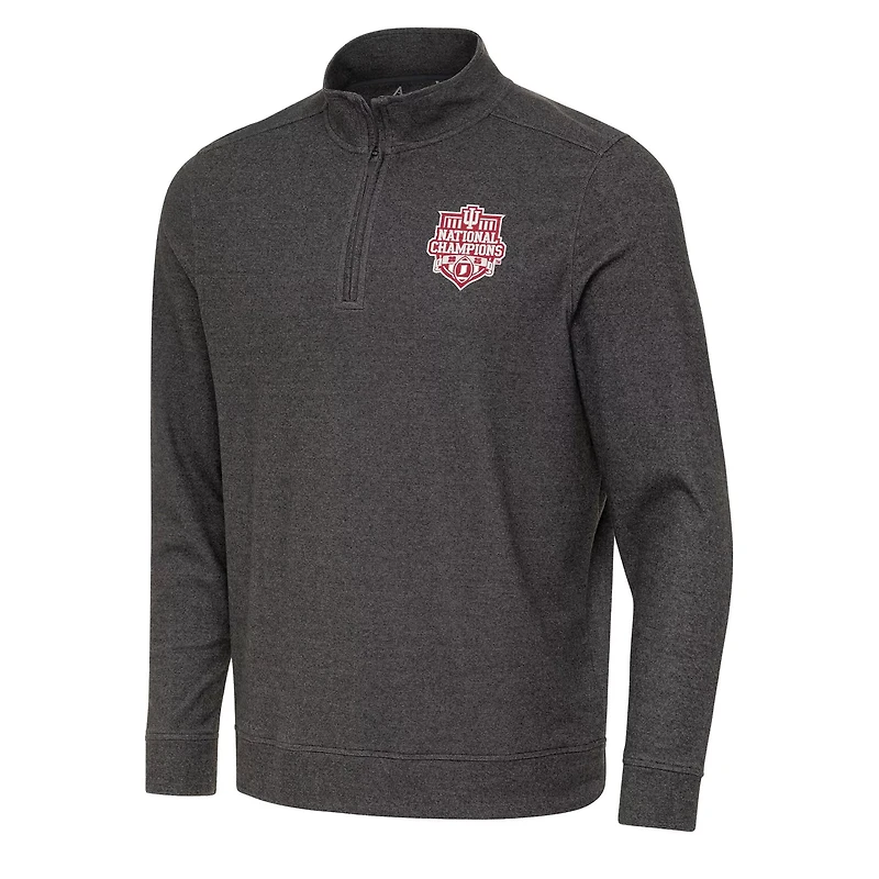 Antigua Indiana Hoosiers College Football Playoff 2025 National Champions Subtle Quarter-Zip Pullover