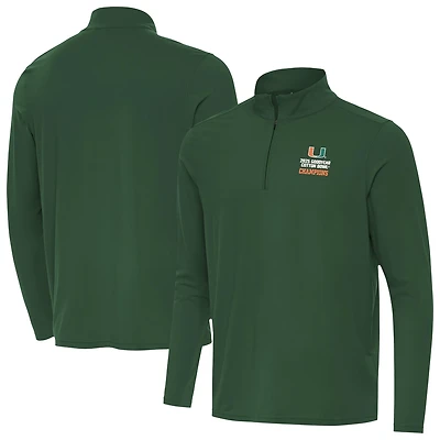 Antigua Miami Hurricanes College Football Playoff 2025 Cotton Bowl Champions Intent Quarter-Zip Pullover