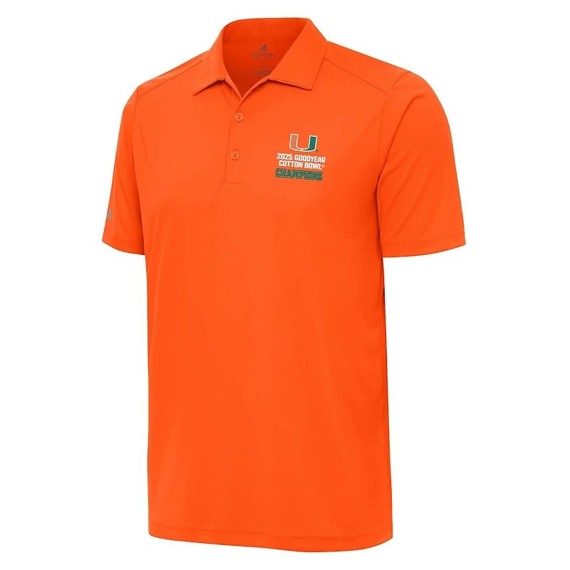 Antigua Miami Hurricanes College Football Playoff 2025 Cotton Bowl Champions Tribute Polo