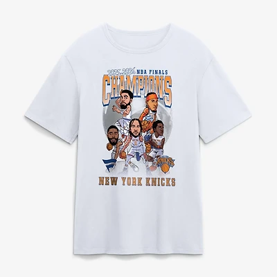 Fanatics New York Knicks 2026 NBA Finals Champions Caricature Roster Heritage T-Shirt
