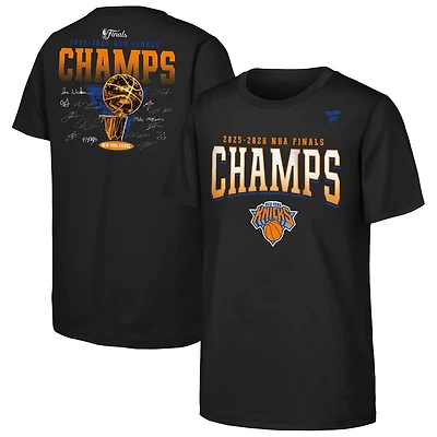 Fanatics New York Knicks 2026 NBA Finals Champions Trophy Signature Roster T-Shirt