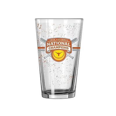 LOGO University of Texas 2025 College World Series Softball Champions Wrap Pint Glass 16oz