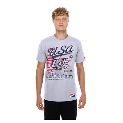 New Era USA Baseball 2026 World Baseball Classic Oversized Throwback Distressed T-Shirt