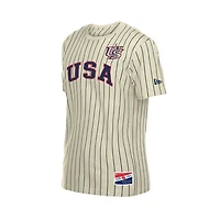 New Era USA Baseball Throwback Meshback Pinstripe T-Shirt