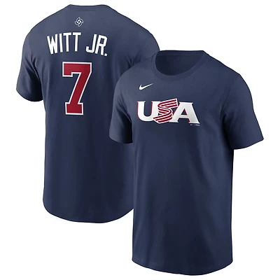 Nike Bobby Witt Jr USA Baseball 2026 World Classic Name Number T-Shirt