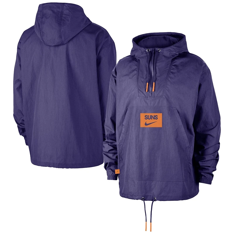 Nike Phoenix Suns Courtside Premium Club Anorak Quarter-Zip Pullover Hoodie