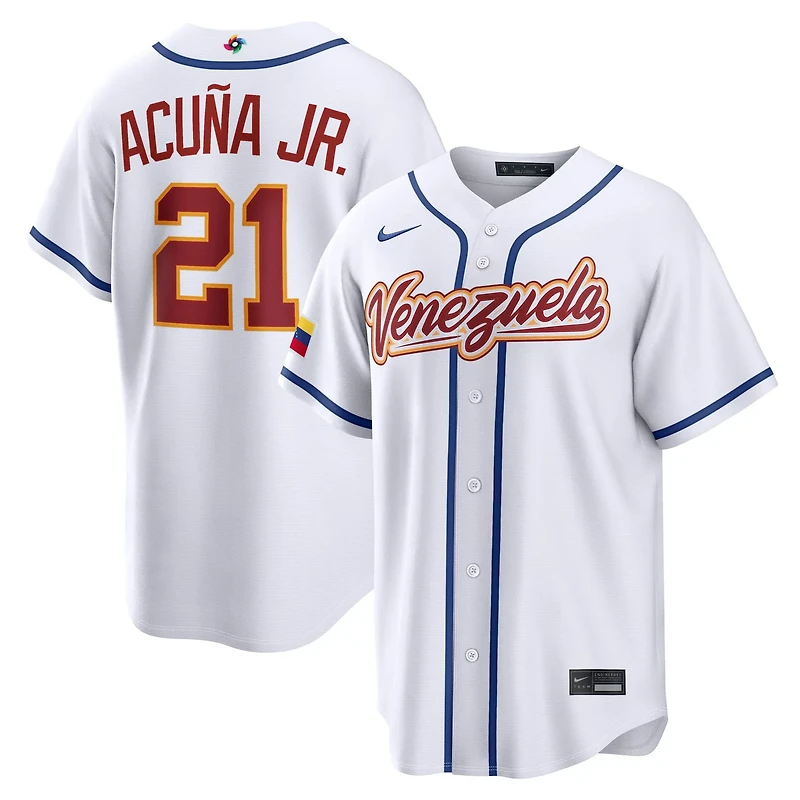 Nike Ronald Acua Jr Venezuela Baseball 2026 World Baseball Classic Home Stadium Jersey
