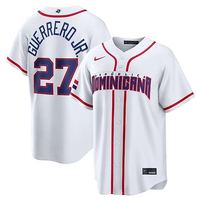 Nike Vladimir Guerrero Jr Dominican Republic Baseball 2026 World Classic Home Stadium Jersey