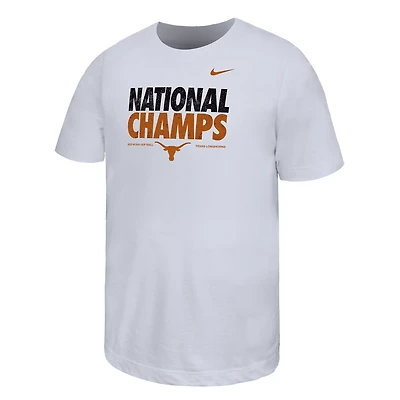 Nike Youth University of Texas 2025 Women's College World Series National Champions Bold Short Sleeve T-Shirt