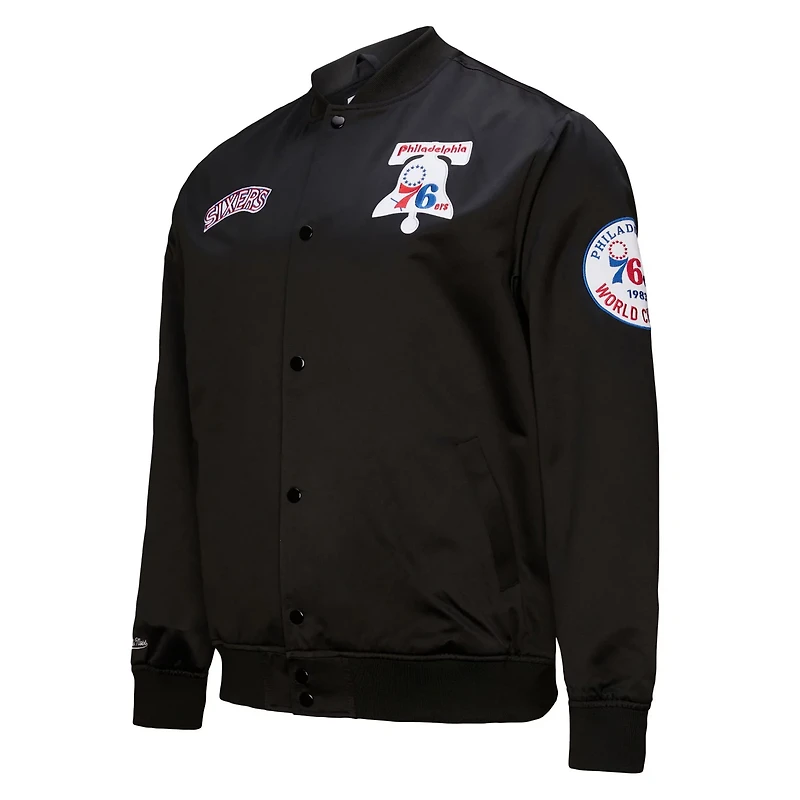 Philadelphia 76ers Hardwood Classics out Collection Satin Full-Zip Jacket