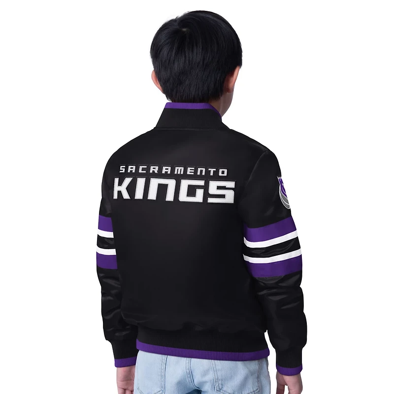 Starter Boys' Sacramento Kings Scout Full-Snap Varsity Jacket