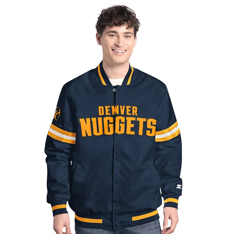 Starter Men’s Denver Nuggets Scout Full-Snap Varsity Jacket