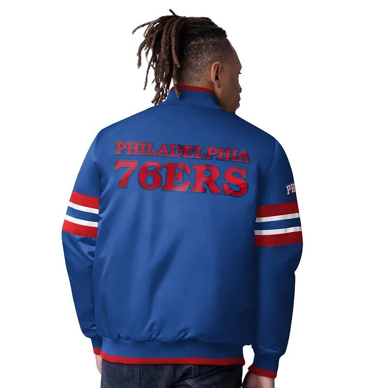 Starter Men’s Philadelphia 76ers Scout I Full-Snap Varsity Jacket