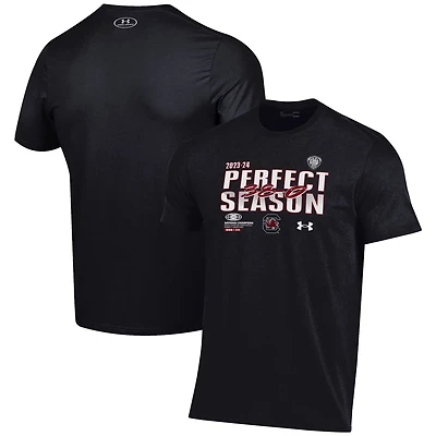 Under Armour South Carolina Gamecocks 2024 NCAA Wo Basketball National Champions Perfect Season T-Shirt