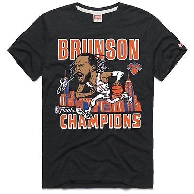 Unisex Homage Jalen Brunson New York Knicks 2026 NBA Finals Champions Signature Tri-Blend T-Shirt