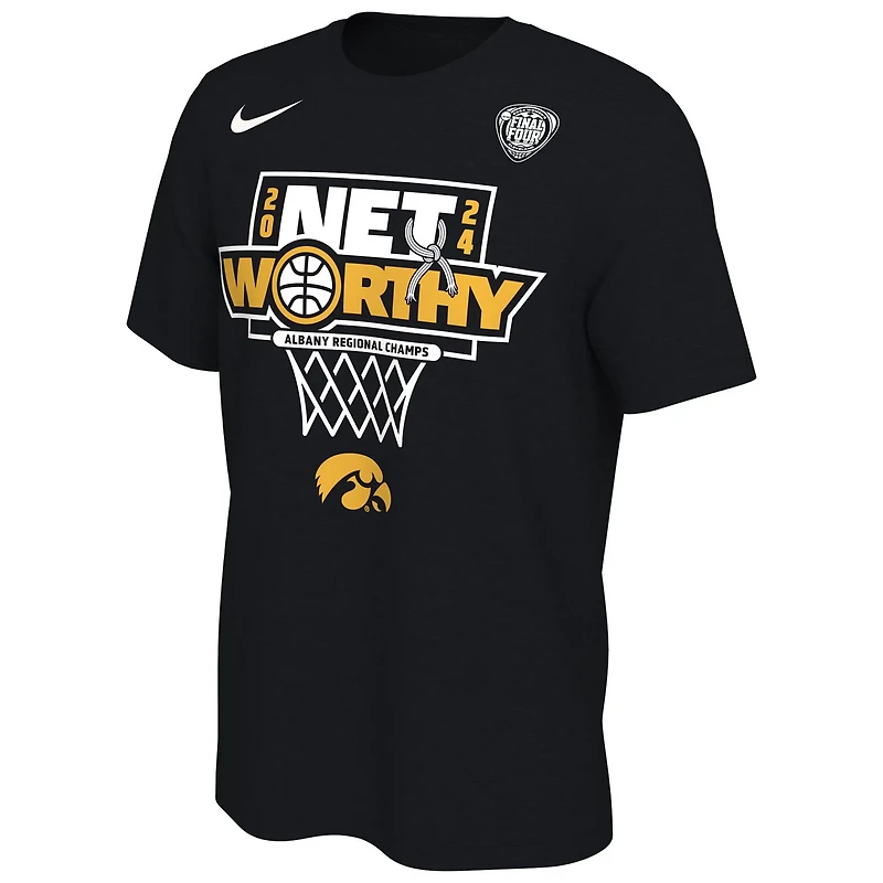 Unisex Nike Iowa Hawkeyes 2024 NCAA Wo Basketball Tournament March Madness Final Four Locker Room T-Shirt
