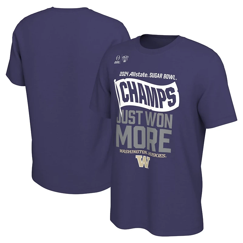 Washington Huskies College Football Playoff 2024 Sugar Bowl Champions Locker Room T-Shirt