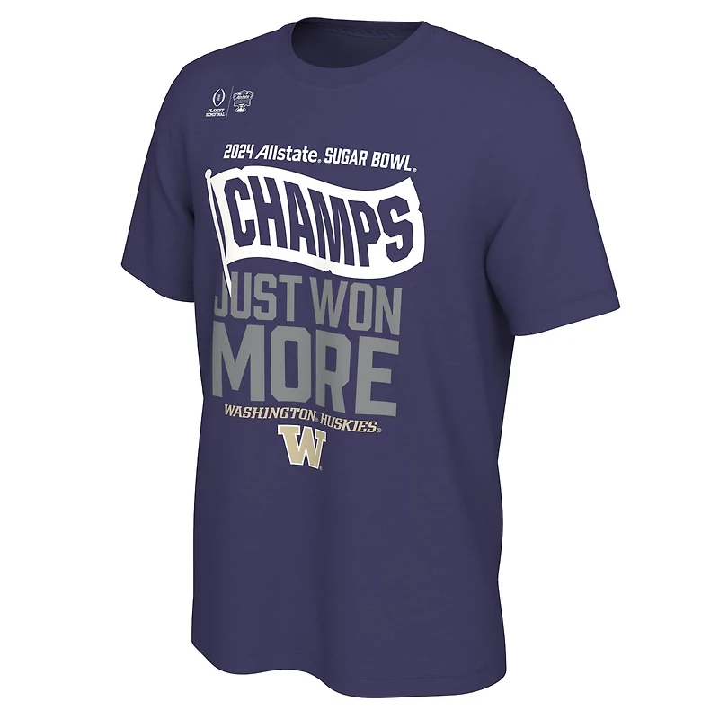 Washington Huskies College Football Playoff 2024 Sugar Bowl Champions Locker Room T-Shirt