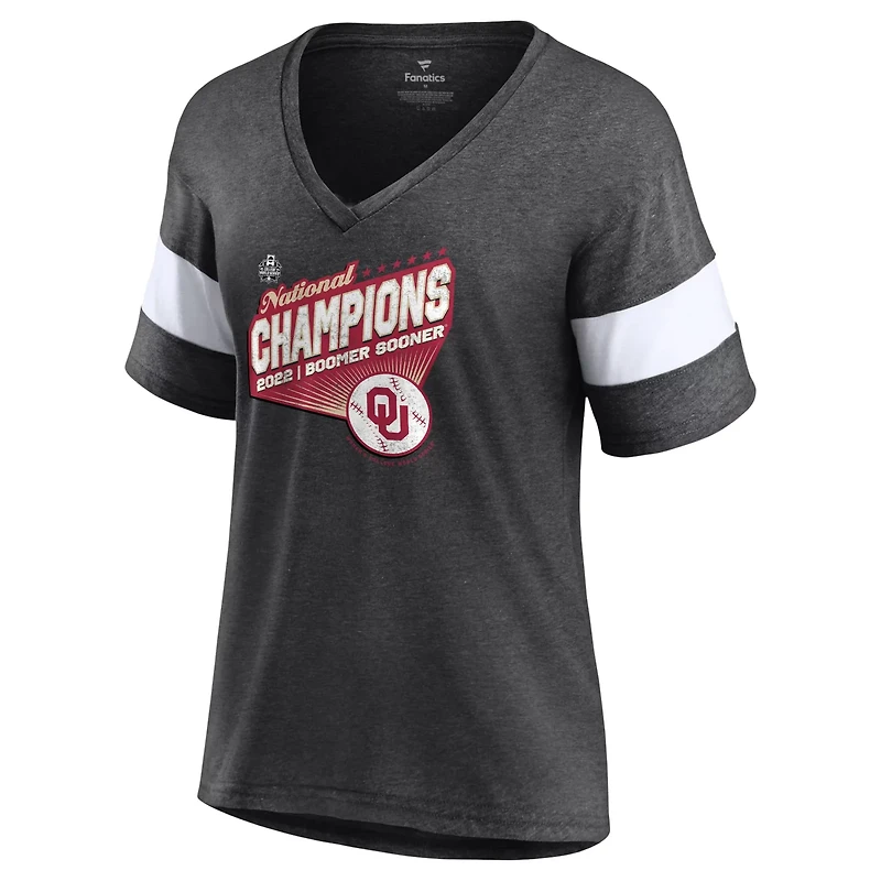 Youth Nike Heathered Gray Oklahoma Sooners 2022 NCAA Softball Women's College World Series Champions T-Shirt