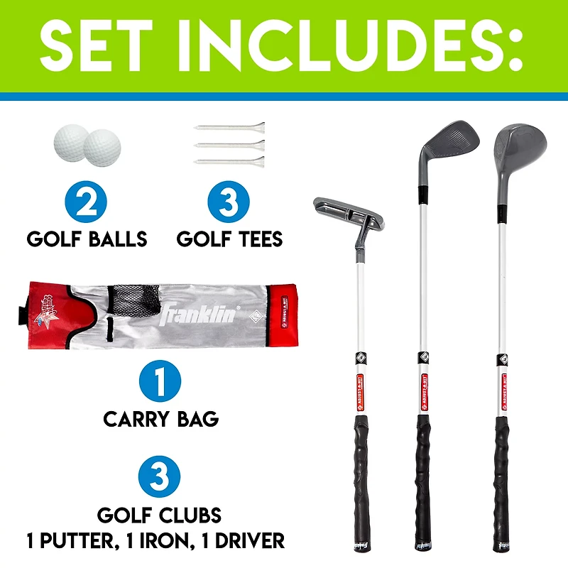 Franklin Kids' Adjustable Plastic Golf Club Set
