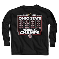 84 Ohio State Buckeyes College Football Playoff 2024 National Champions Schedule Long Sleeve T-Shirt