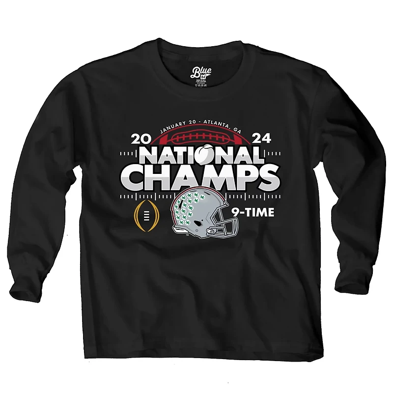 84 Ohio State Buckeyes College Football Playoff 2024 National Champions Schedule Long Sleeve T-Shirt