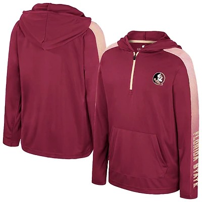 Colosseum Florida State Seminoles Lumen Long Sleeve Quarter-Zip Hooded Windshirt