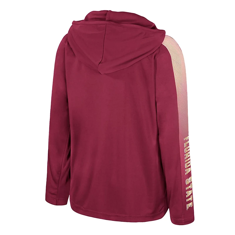 Colosseum Florida State Seminoles Lumen Long Sleeve Quarter-Zip Hooded Windshirt