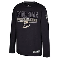 Colosseum Heather Purdue Boilermakers OHT Military Appreciation Oorah Long Sleeve T-Shirt