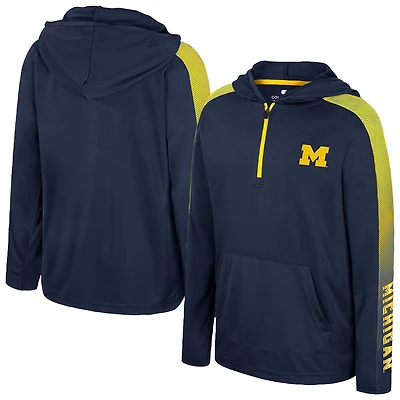 Colosseum Michigan Wolverines Lumen Long Sleeve Quarter-Zip Hooded Windshirt